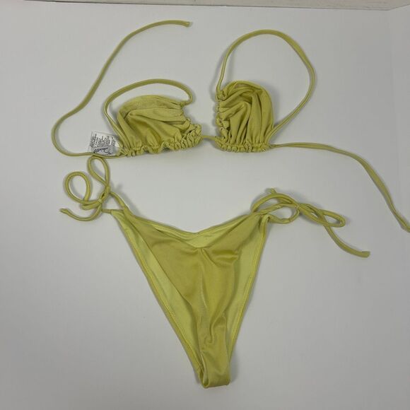 Peixoto Leah Triangle Bikini Top & Adore Tie Side Bottom - Picture 6 of 7